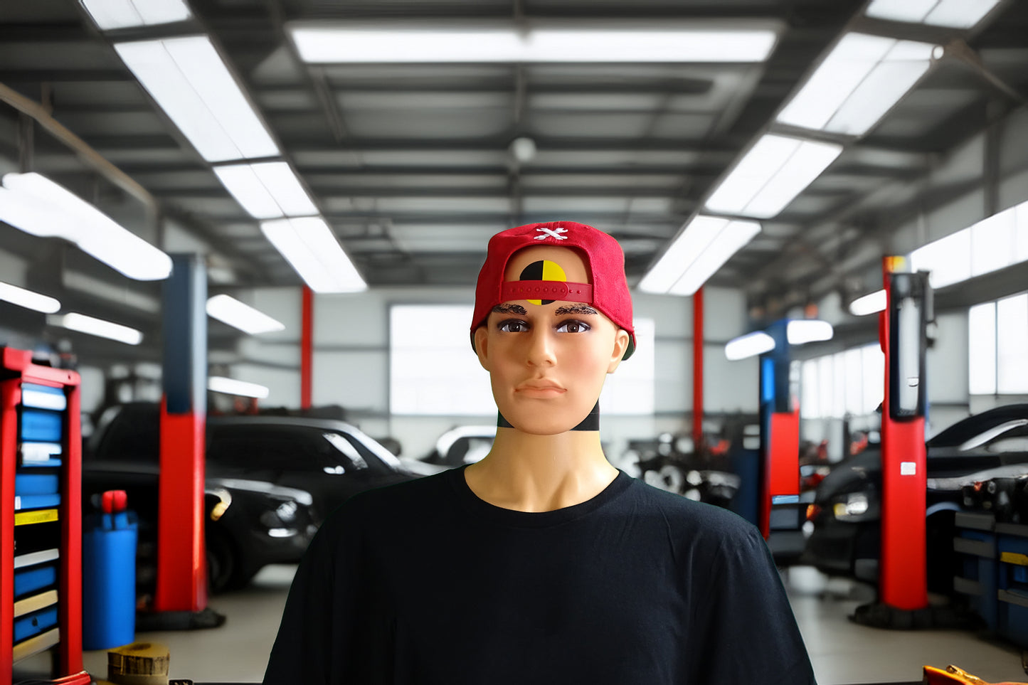 GKS Embroidered Logo- Red Snapback Cap