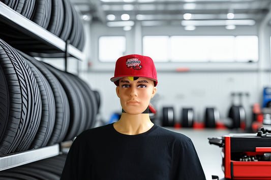 GKS Embroidered Logo- Red Snapback Cap